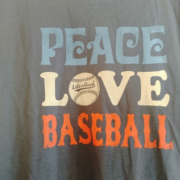 Life is Good Peace Love Baseball W-M - Picture 2 of 5
